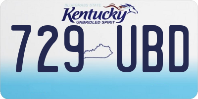 KY license plate 729UBD