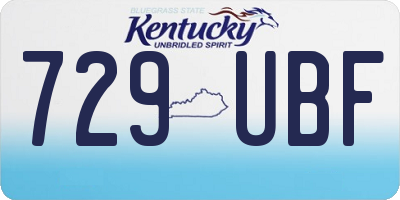 KY license plate 729UBF