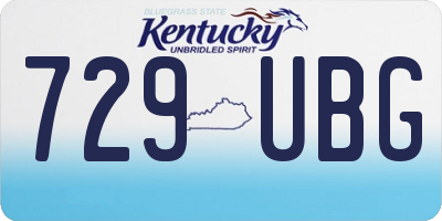 KY license plate 729UBG