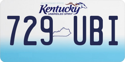 KY license plate 729UBI