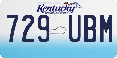 KY license plate 729UBM