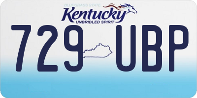 KY license plate 729UBP