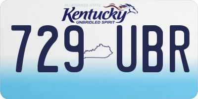 KY license plate 729UBR