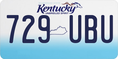 KY license plate 729UBU