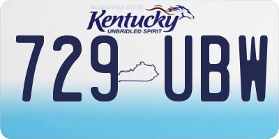KY license plate 729UBW