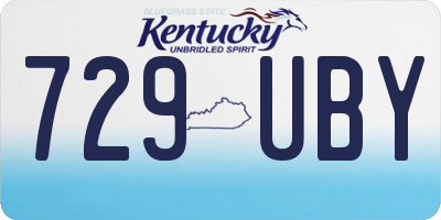 KY license plate 729UBY