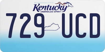 KY license plate 729UCD