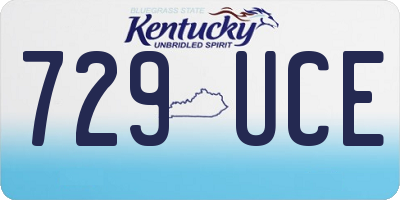 KY license plate 729UCE