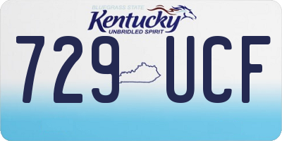 KY license plate 729UCF