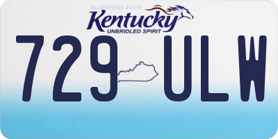 KY license plate 729ULW