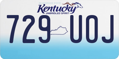 KY license plate 729UOJ