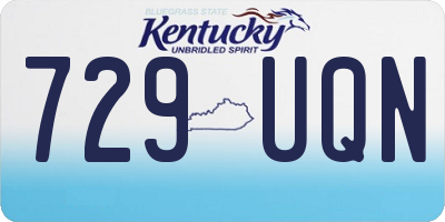 KY license plate 729UQN