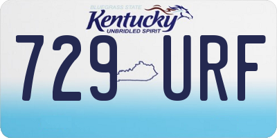 KY license plate 729URF