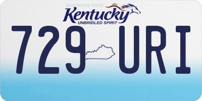 KY license plate 729URI