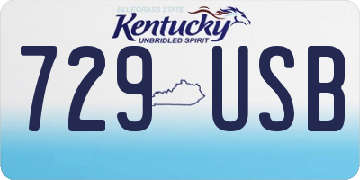 KY license plate 729USB