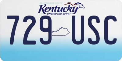 KY license plate 729USC