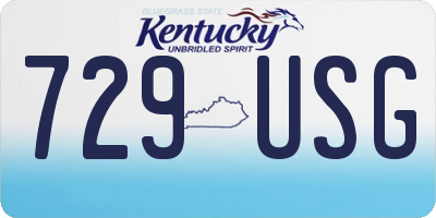 KY license plate 729USG