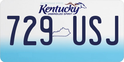 KY license plate 729USJ