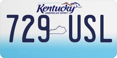 KY license plate 729USL