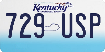 KY license plate 729USP