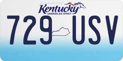 KY license plate 729USV