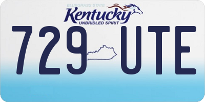 KY license plate 729UTE
