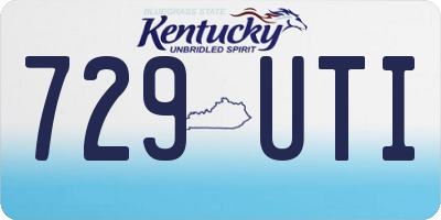 KY license plate 729UTI