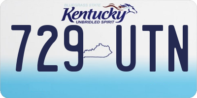 KY license plate 729UTN