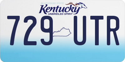 KY license plate 729UTR