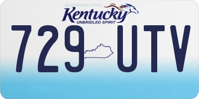 KY license plate 729UTV