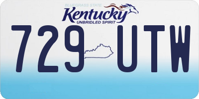 KY license plate 729UTW