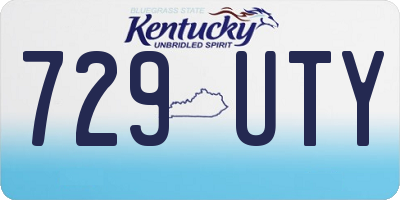 KY license plate 729UTY