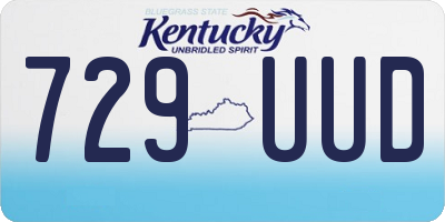 KY license plate 729UUD