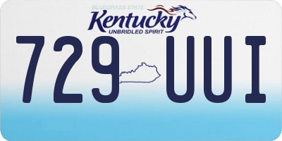 KY license plate 729UUI