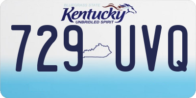 KY license plate 729UVQ