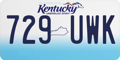 KY license plate 729UWK