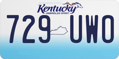 KY license plate 729UWO