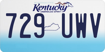 KY license plate 729UWV