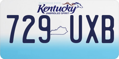KY license plate 729UXB