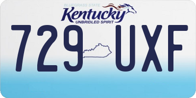KY license plate 729UXF