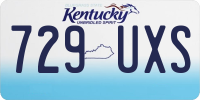 KY license plate 729UXS