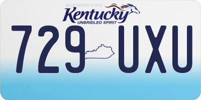 KY license plate 729UXU