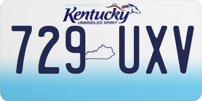 KY license plate 729UXV