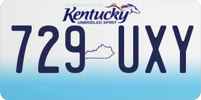KY license plate 729UXY