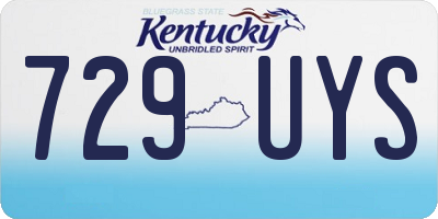 KY license plate 729UYS