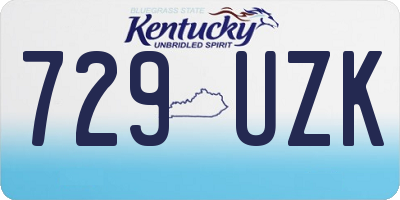 KY license plate 729UZK