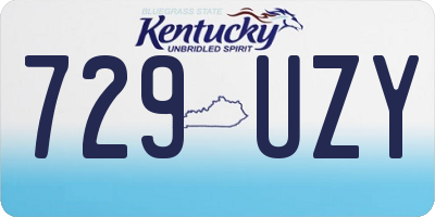 KY license plate 729UZY