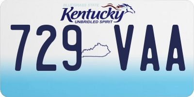 KY license plate 729VAA