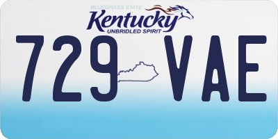 KY license plate 729VAE
