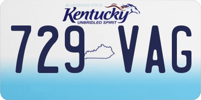 KY license plate 729VAG